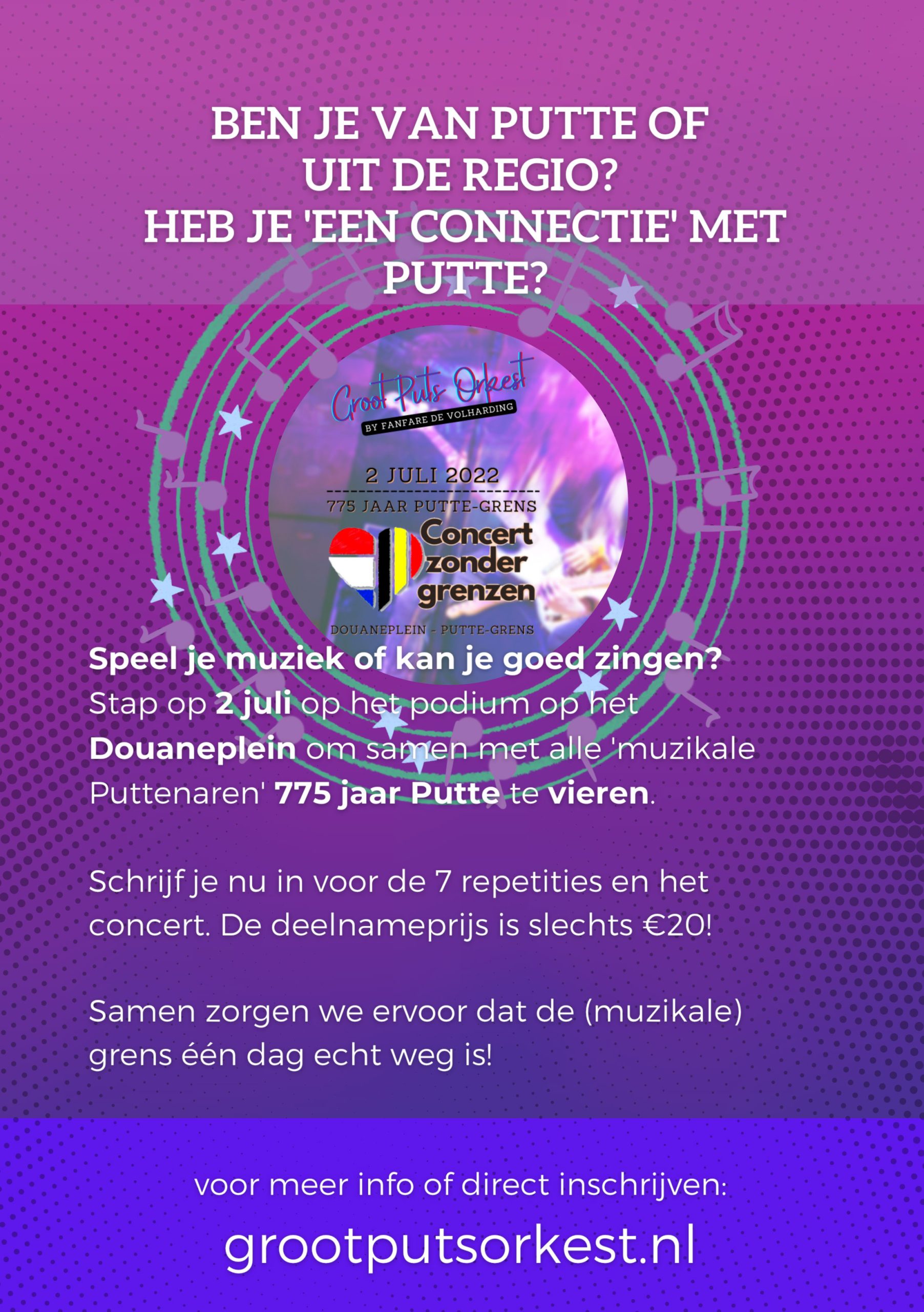 Groot Puts Orkest Viert 775 Jaar Putte Op Het Podium Polderke